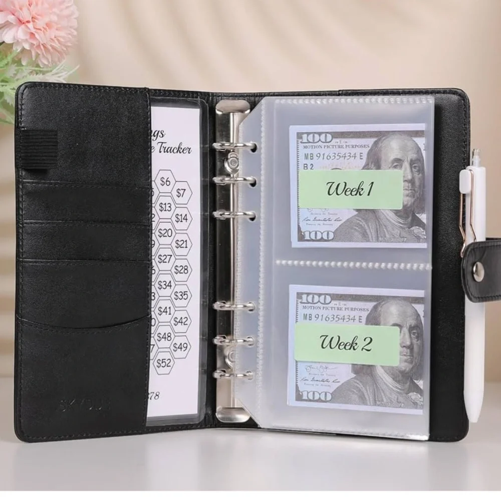 52 Week Money Saving Challenge Binder (A6 Size)